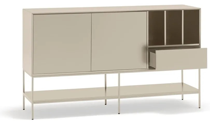 Cassettiera color crema 166x98x45 cm Platt – Teulat