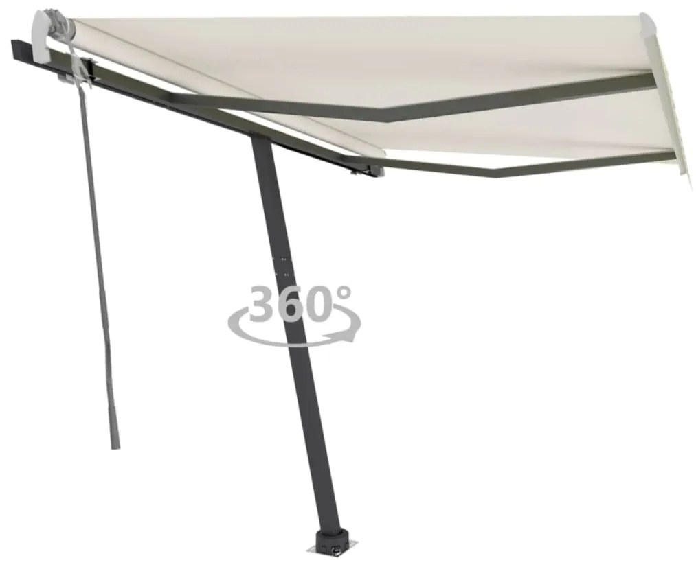 Tenda Da Sole Manuale Autoportante Manuale 350x250 Cm Crema /