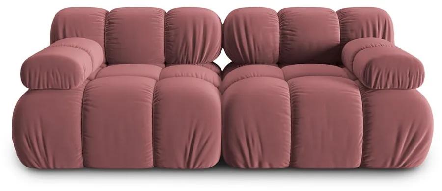 Divano in velluto rosa 188 cm Bellis - Micadoni Home