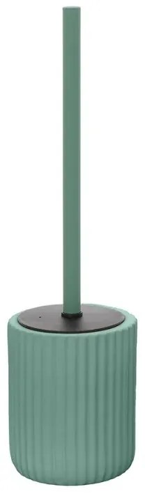 Scopino wc verde in ceramica soft touch con setole nere Spring