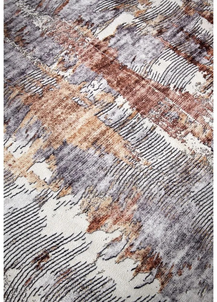 Tappeto grigio 160x230 cm Malard Copper Gold - Elle Decoration