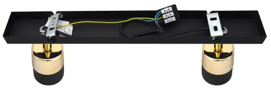 Faretto LED TUBSSON 2xGU10/4,8W/230V nero/oro