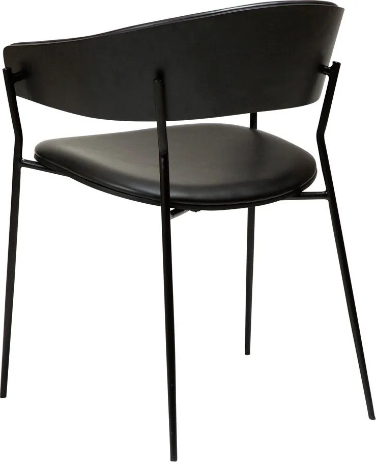 Sedia da pranzo nera opaca con braccioli Crib – DAN-FORM Denmark