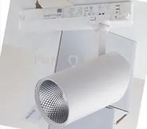 Faro binario led action bianco in alluminio 13w 1175lm 3000k 21,7x1...