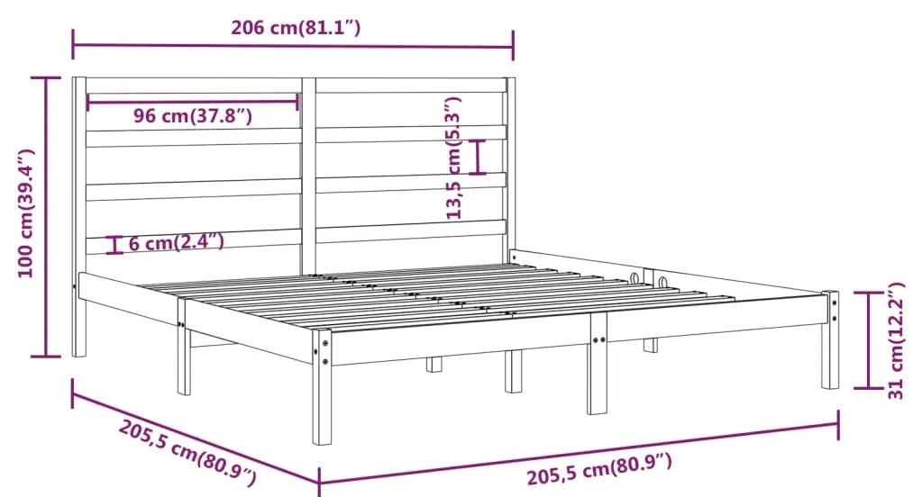 Giroletto Miele in Legno Massello di Pino 200x200 cm