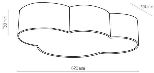 Brilagi - Plafoniera per bambini NIMBUS 4xE27/15W/230V 46x63 cm rosa