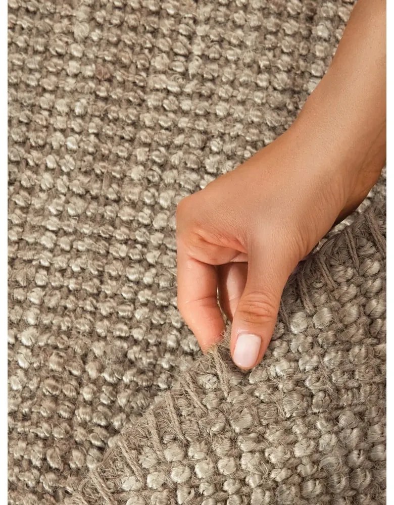 Tappeto rotondo grigio tortora in iuta ø 160 cm Bouclé Jaipur – Hanse Home