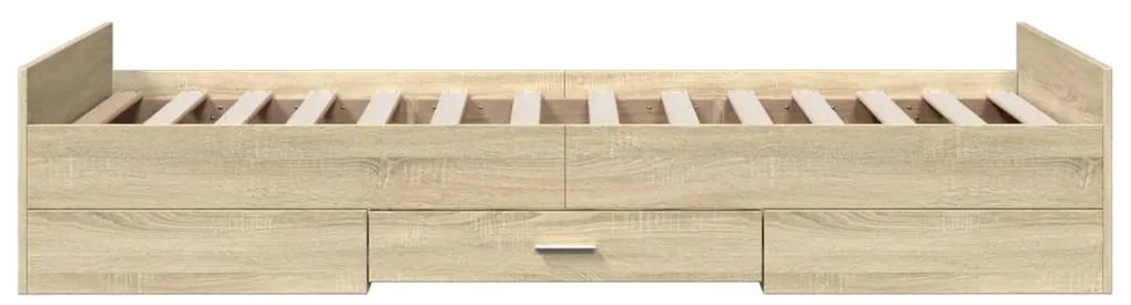 Giroletto cassetti rovere sonoma 75x190 cm legno multistrato