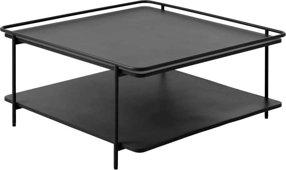 Tavolino da salotto nero in metallo 75x75 cm Yuba – Unique Furniture