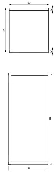 Portafiori  70x30x34 cm bianco