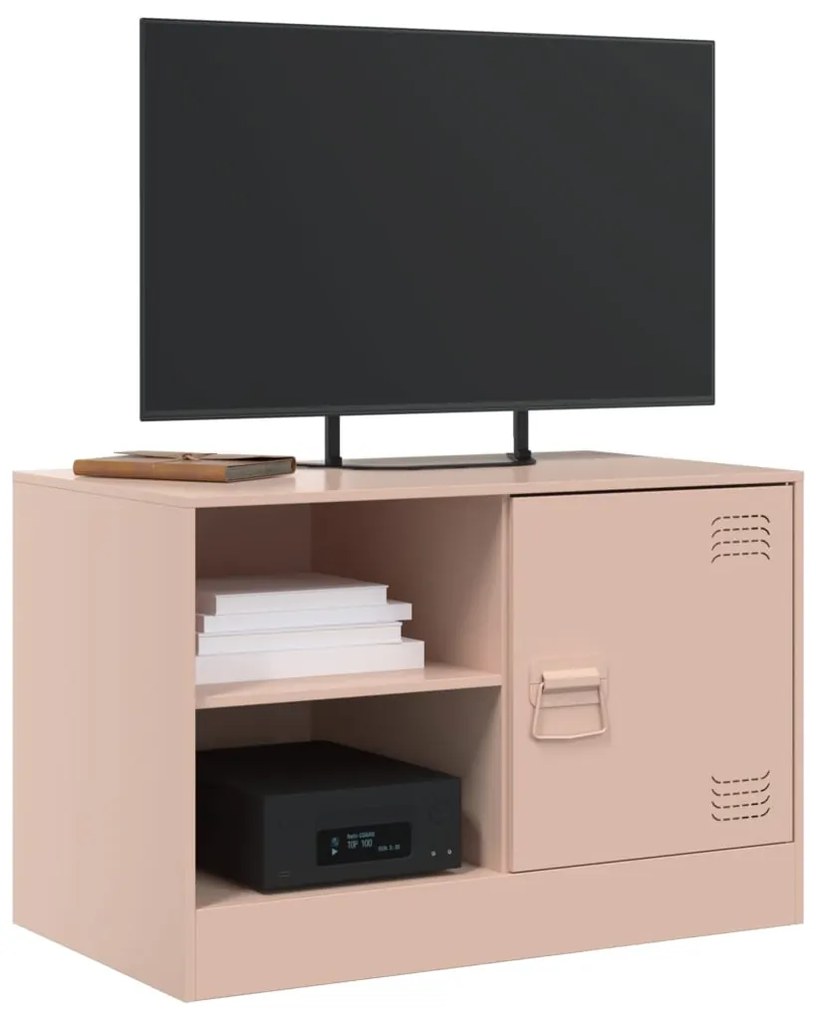 Mobile tv rosso 67x39x44 cm in acciaio