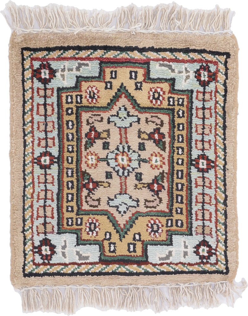Agra Tappeto orientale 30 x 30 (Indian) Annodato A Mano