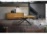 Tavolo big table fisso in rovere massello nodato spessore 4 cm. misura l.250 p.100 h.75