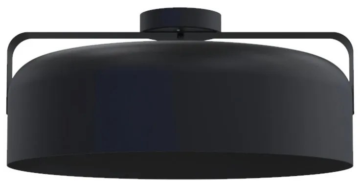 Plafoniera moderno Hug Ø 50 cm nero IP20, 1XE27