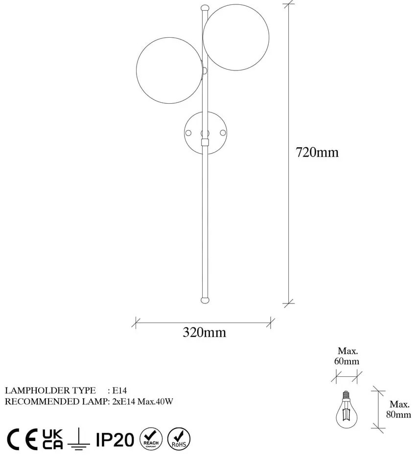 Lampada da parete dorata Fazli – Opviq lights