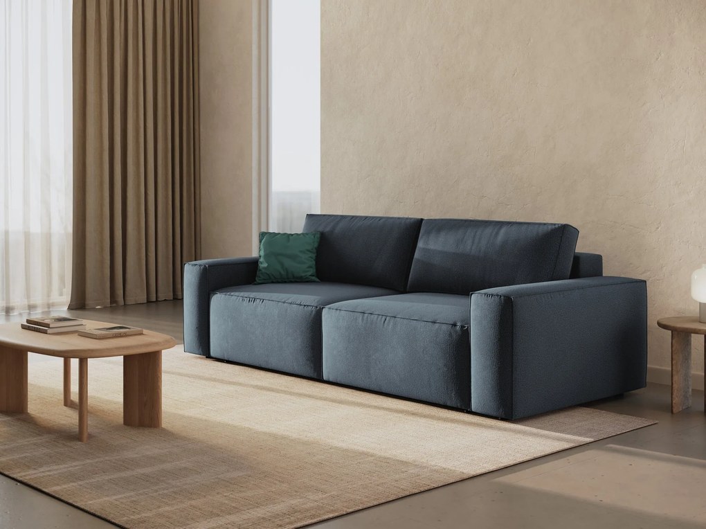 Divano letto Jodie 3 posti in tessuto Megan – L247 cm