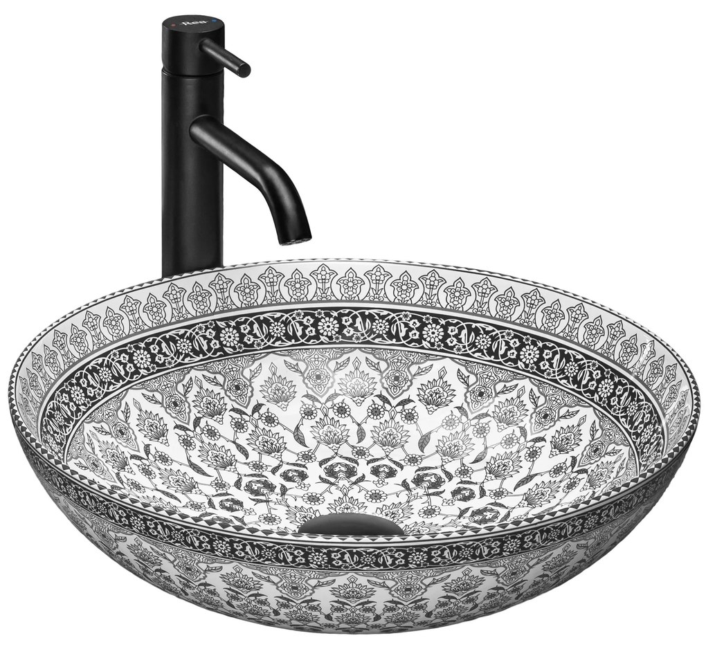 Lavabo da appoggio Rea Arte dark grey