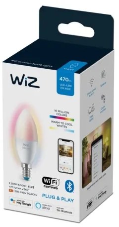 Lampadina LED RGBW Dimmerabile C37 E14/4,9W/230V 2200-6500K CRI 90 Wi-Fi -WiZ