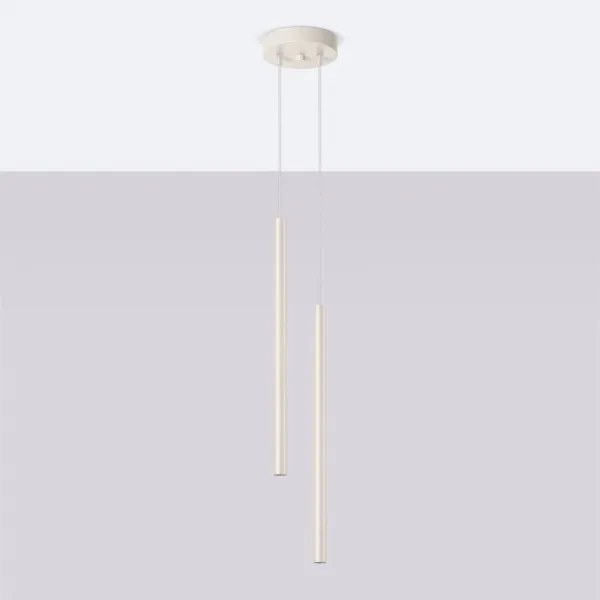 Sollux SL.1513 - Lampadario a sospensione con filo PASTELO 2xG9/8W/230V color crema