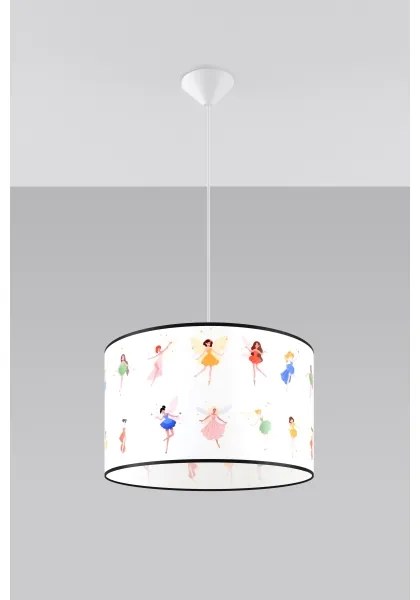 Sollux SL.1417 - Lampadario a sospensione per bambini FAIRY 1xE27/15W/230V diametro 40 cm