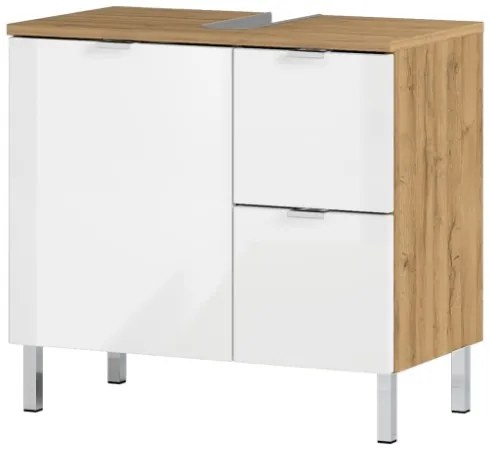 Germania Mobile Sottolavabo GW-Mauresa 60x34x56 cm Bianco e Rovere