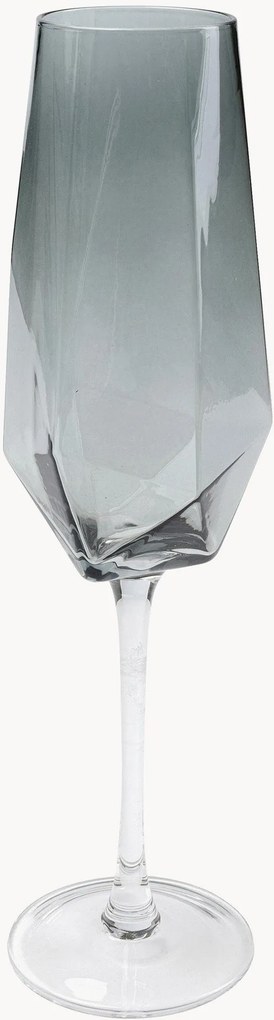 Set di 4 flute da champagne fatti a mano Diamond
