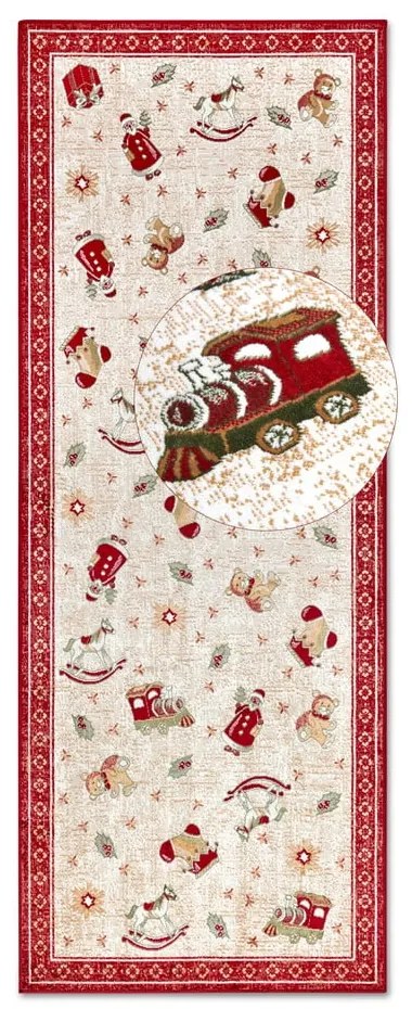 Passatoia rossa natalizia in cotone 80x200 cm Toy's Delight Red Christmas - Villeroy&amp;Boch