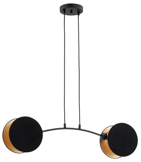 Lampadario a sospensione con filo MOTIF 2xE27/15W/230V nero