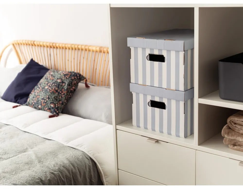 Scatole di cartone con coperchio in set da 2 pezzi Stripes - Compactor