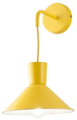 Applique D22 cm ELIO in metallo verniciato Giallo