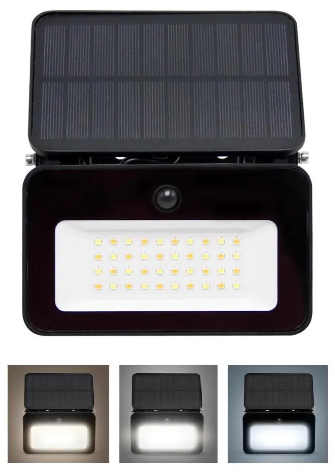 Solight WL913-LED Faretto solare dimmerabile LED 6W 2200mAh IP65 sensore