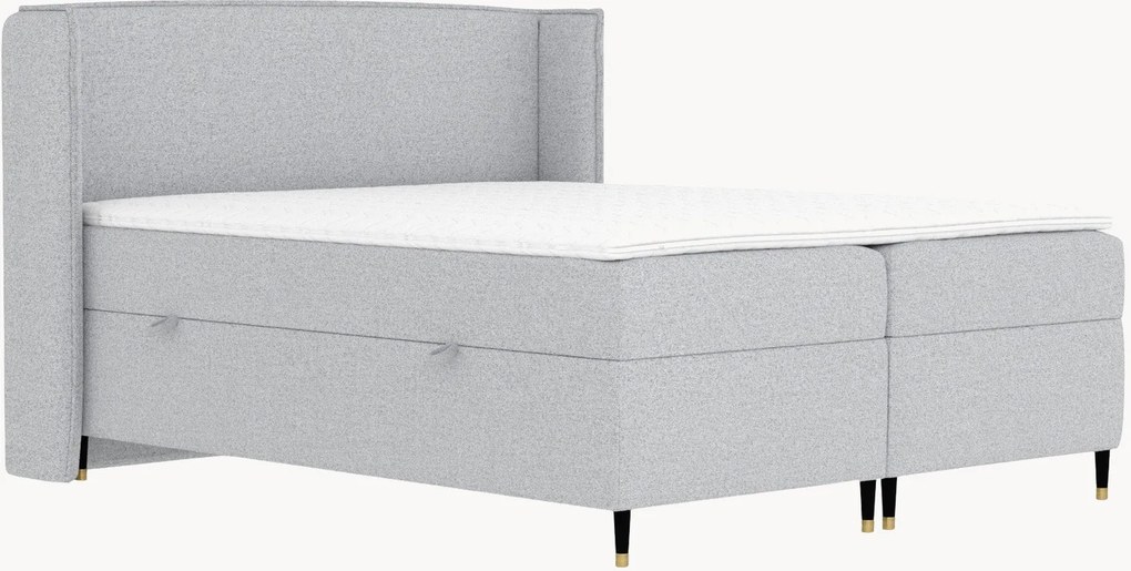 Letto boxspring fatto a mano con contenitore Segni