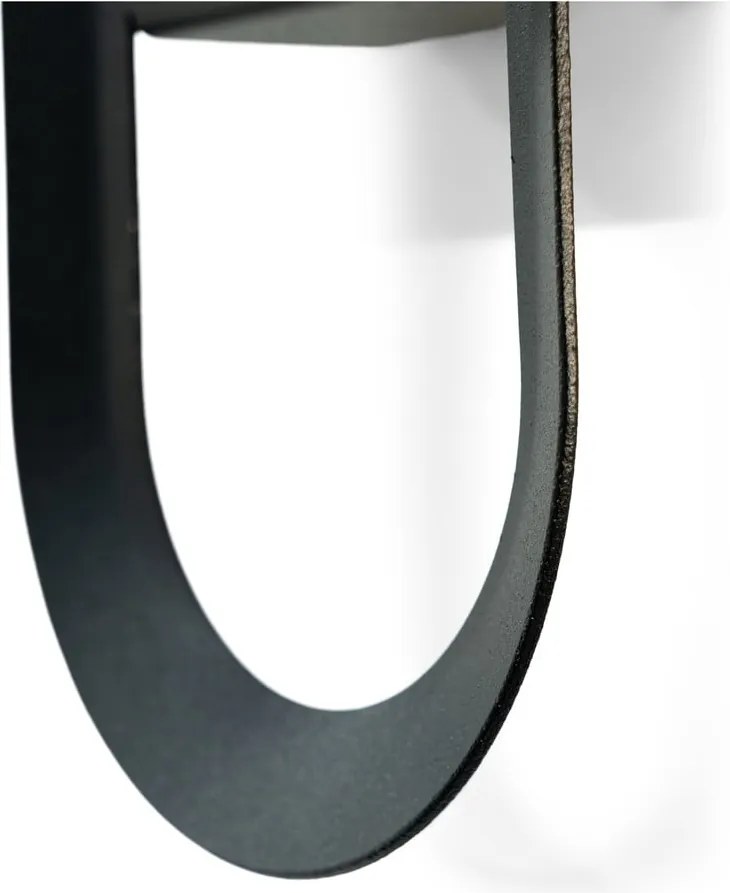 Gancio da parete nero in acciaio Coucou – Spinder Design