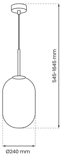 Lampadario a sospensione con filo ALIAS 1xE14/40W/230V diametro 24 cm nero/grigio