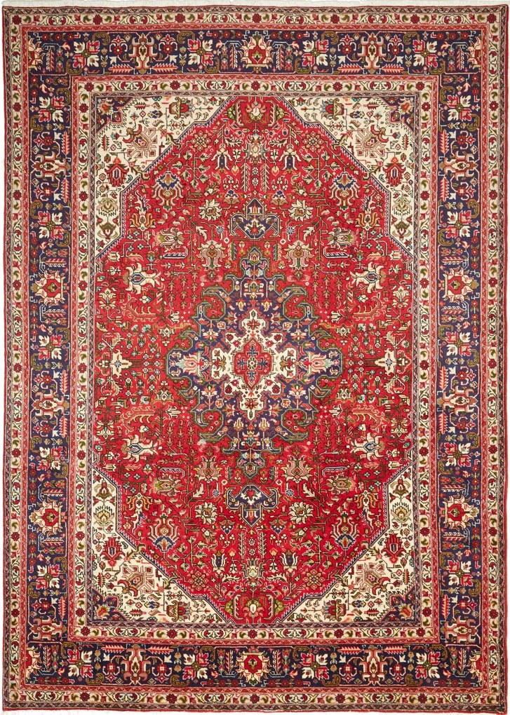 Tabriz Tappeto persiano 290 x 210 Blu (Iran) Annodato A Mano