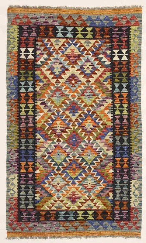 Kilim Tappeto 100x170 (Afghanistan) Annodato A Mano