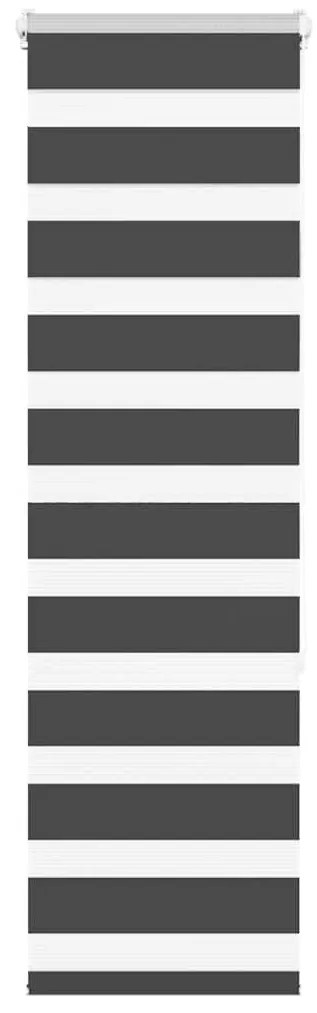 Tenda A Rullo Zebra Nero Larghezza Tessuto 45,9 Cm Poliestere /