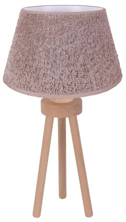 Duolla - Lampada da tavolo BOUCLE 1xE27/15W/230V diametro 28 cm marrone/legno