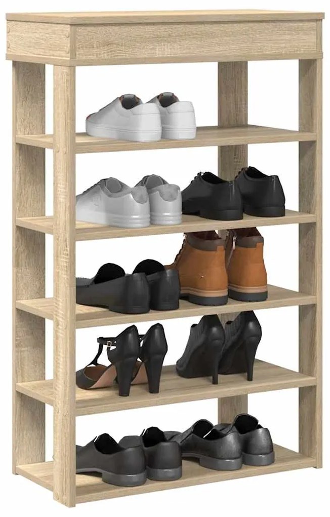 Scarpiera Rovere Sonoma 60x30x98 Cm İn Legno Multistrato /