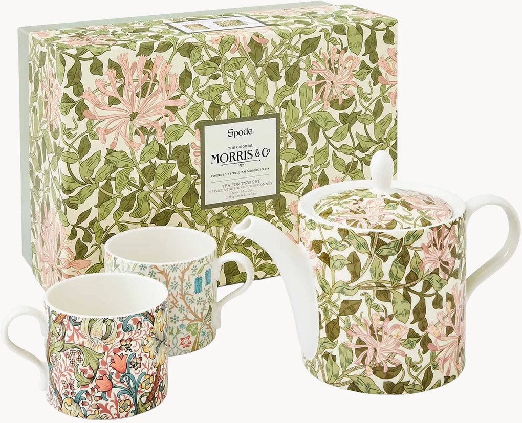 Servizio da tè in porcellana Morris & Co., 3 pz