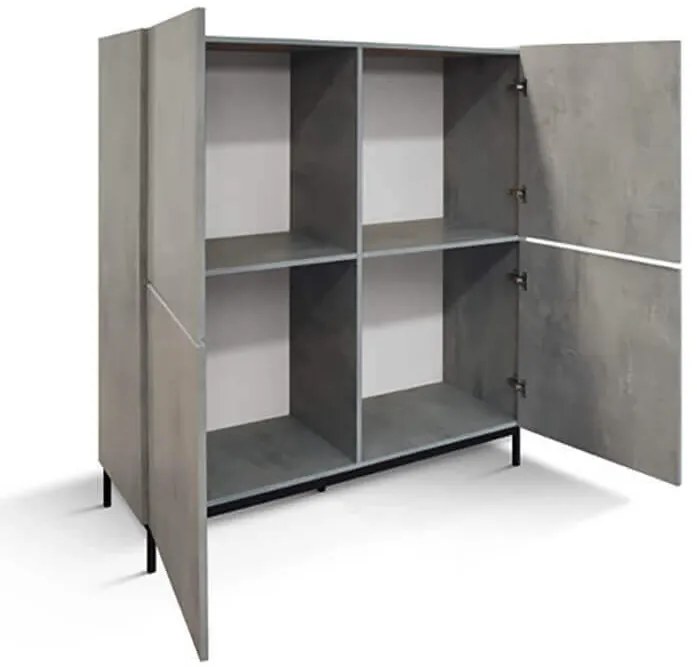 CERBERO - credenza moderna con ante ammortizzate con piedini