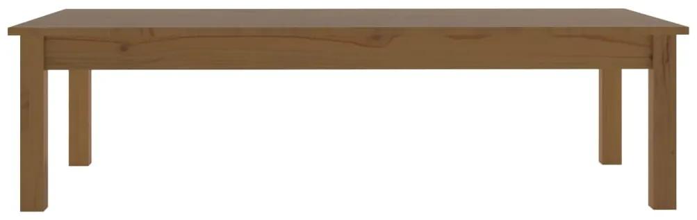 Tavolino da Salotto Miele 110x50x30 cm Legno Massello di Pino