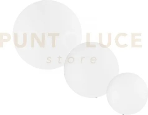 Lume da giardino geco sfera bianco 1 luce attacco e27 ip65 50x50cm