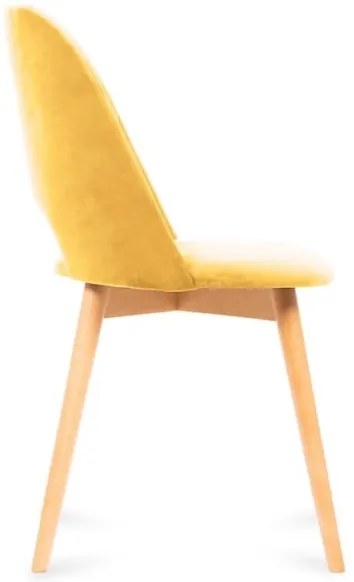 Sedia da pranzo TINO 86x48 cm giallo/faggio