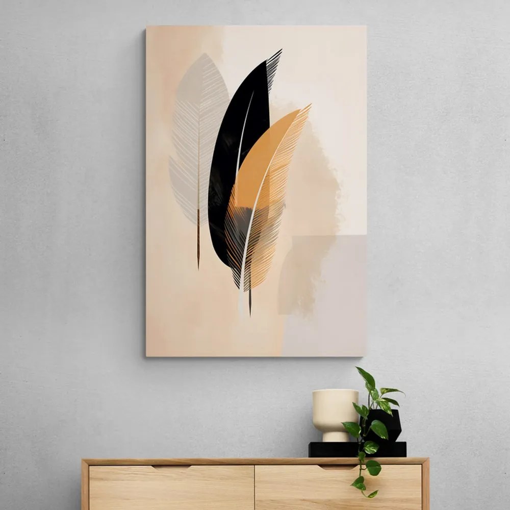 Quadro su tela – Forme astratte piume