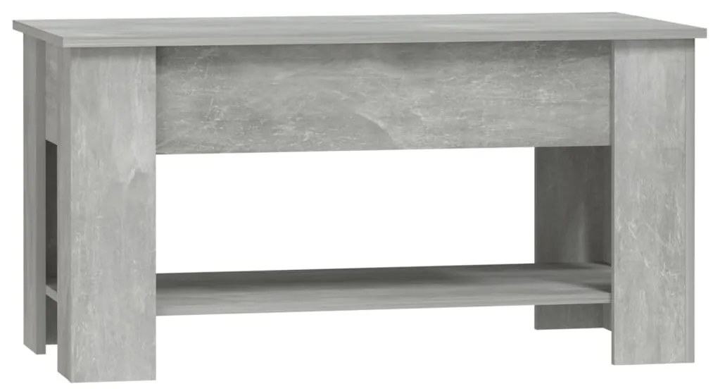 Tavolino salotto grigio cemento 101x49x52 cm legno multistrato