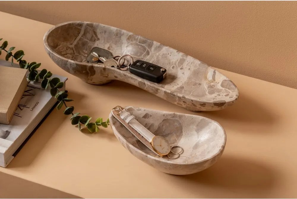 Ciotola decorativa in marmo 12,5x20 cm Organic - PT LIVING