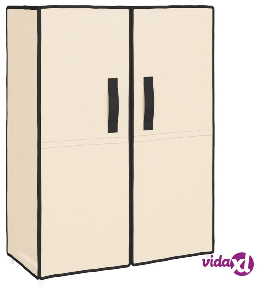 vidaXL Scarpiera Crema 60x28x90 cm Tessuto