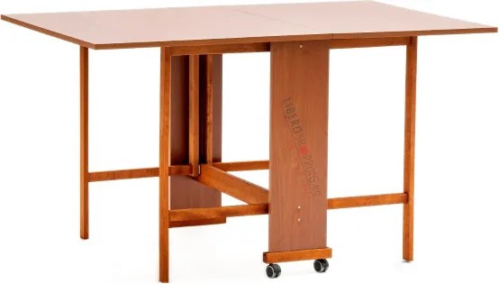 Tavolo richiudibile legno formica con ruote 140x90 cm GIORGIA Ciliegio