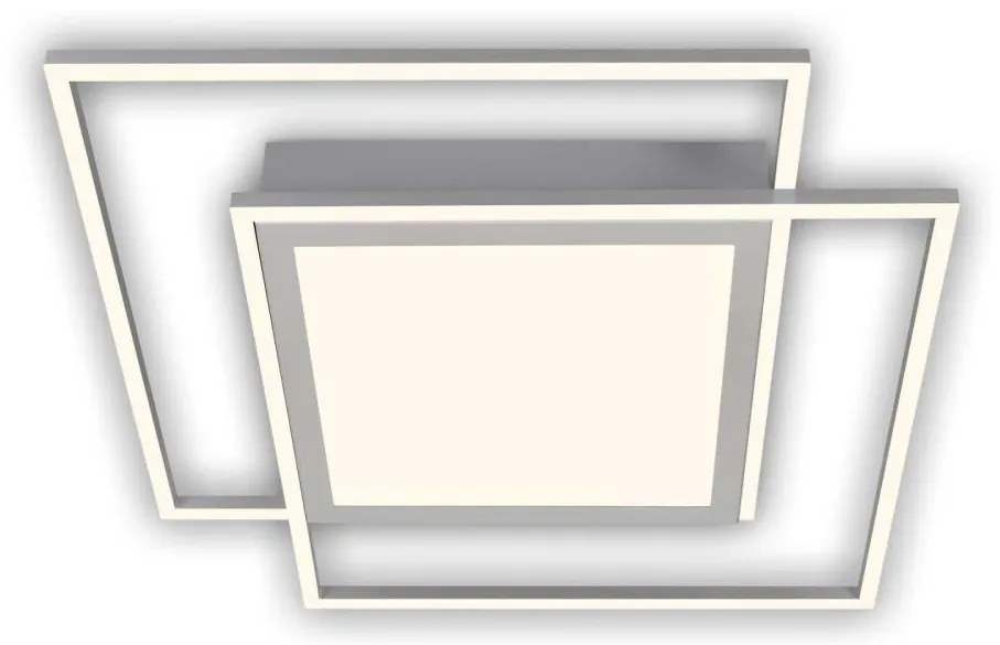 Brilo - Plafoniera LED 2x LED da 16W/230V + LED da 19W, 51,5x51,5 cm, cromo opaco